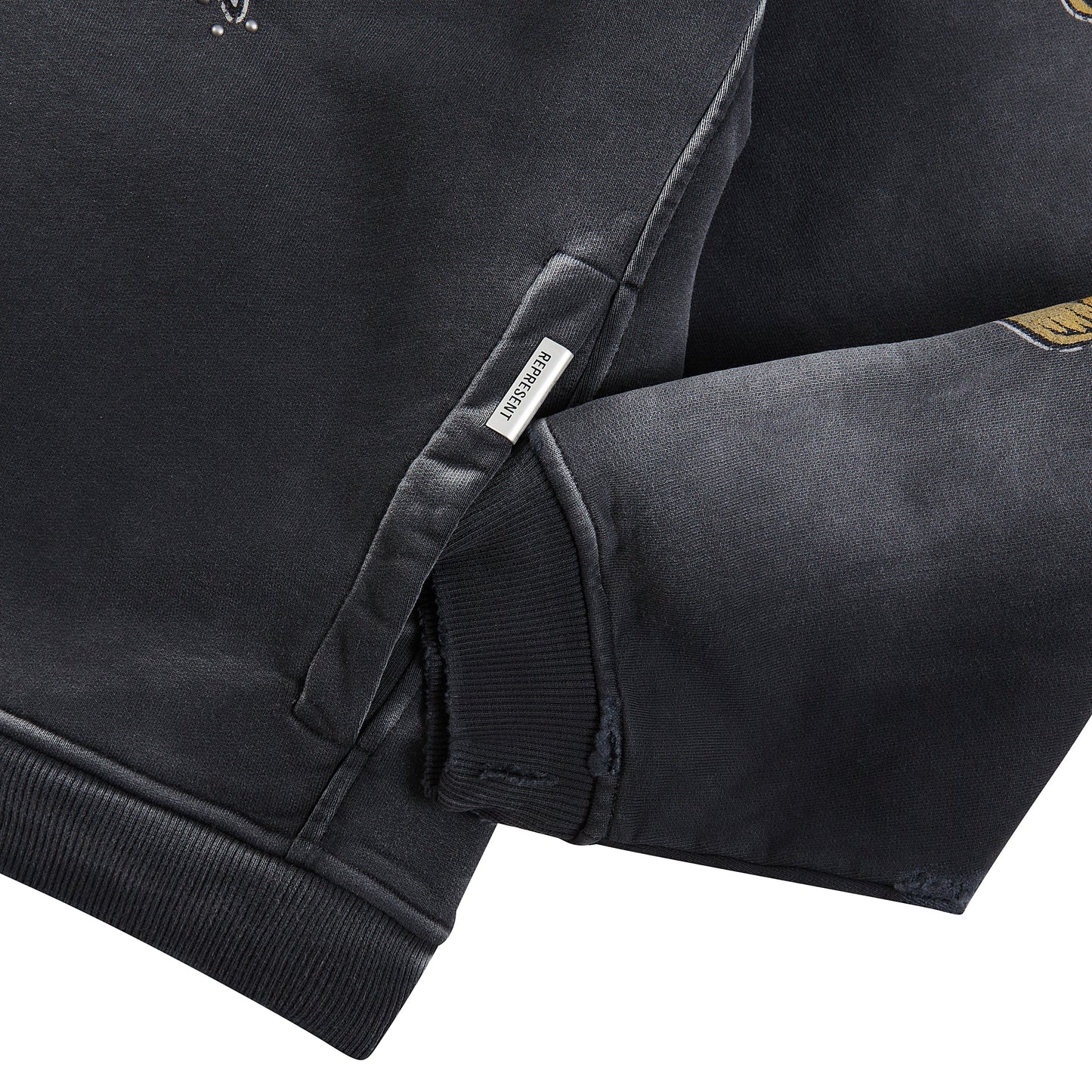 Guns N' Roses Cross Zip Hoodie | Stained Black