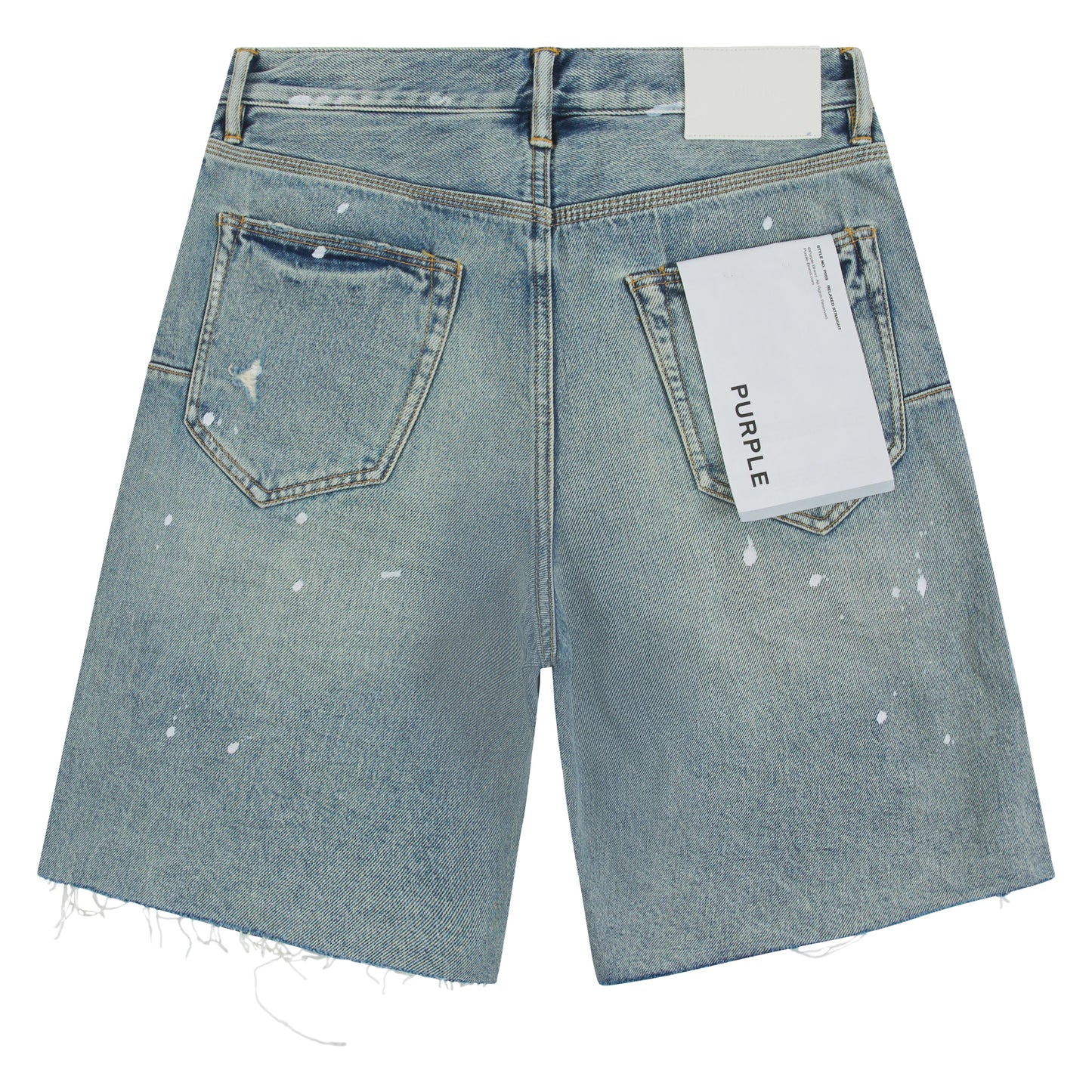Painterly Rip Denim Short