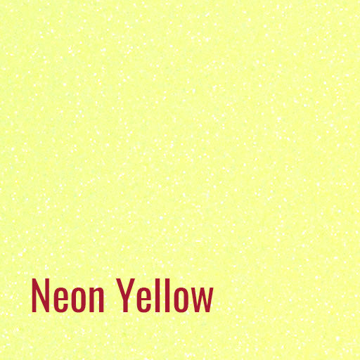 12" Neon Yellow - Siser Glitter Heat Transfer Vinyl (HTV)