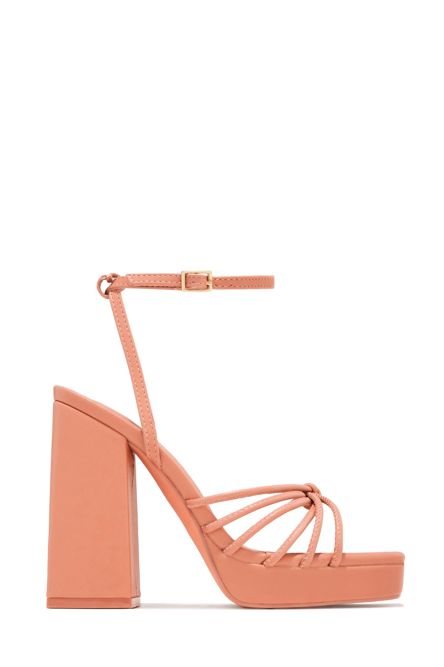 Lelia Platform Block Heels - Coral