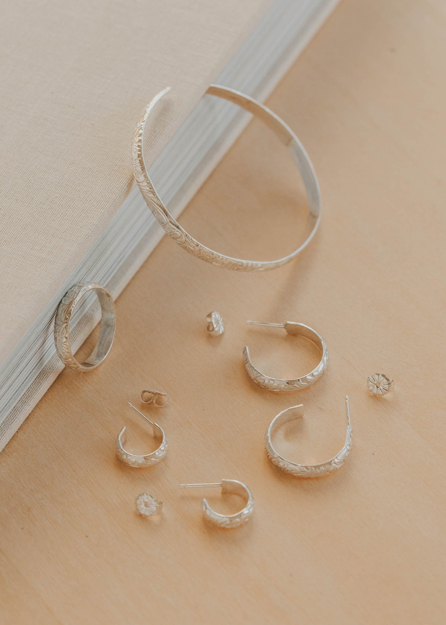 Flora Collection Jewelry Set - Silver