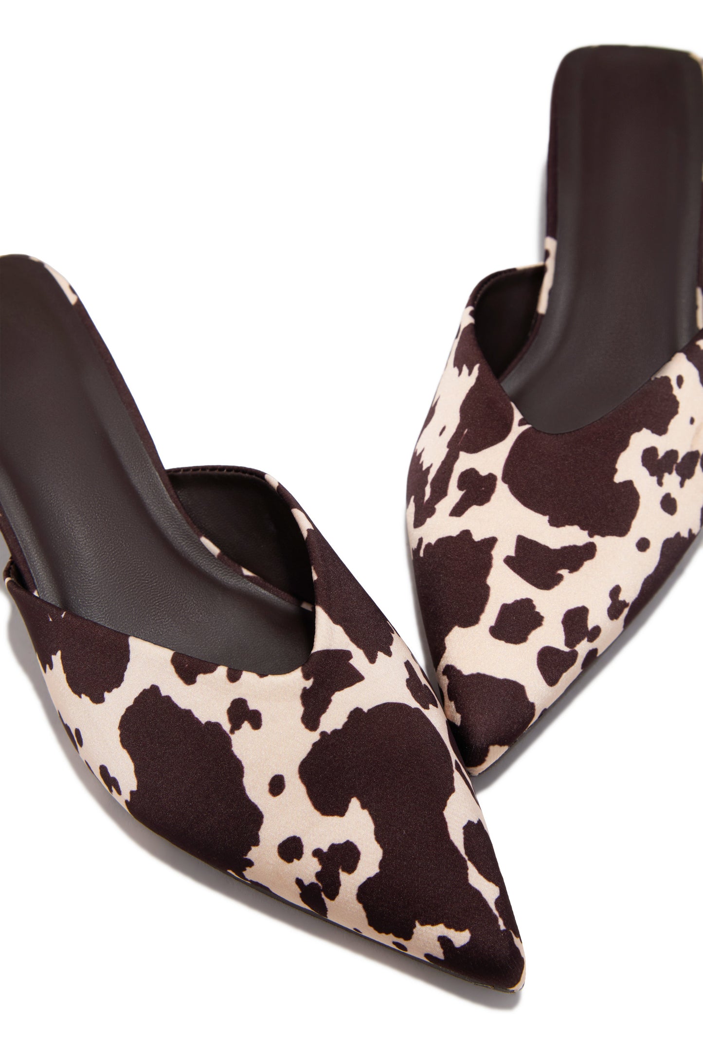 Danielle Mid Heel Mule Pumps - Cow