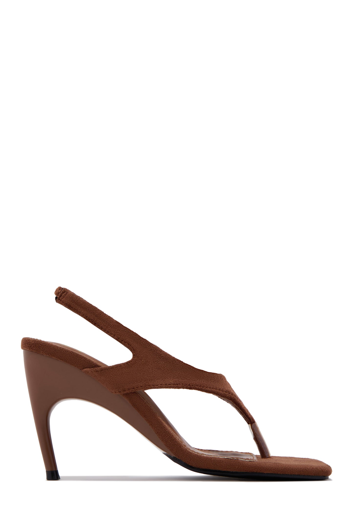Sami Slingback Thong Strap Heels - Brown