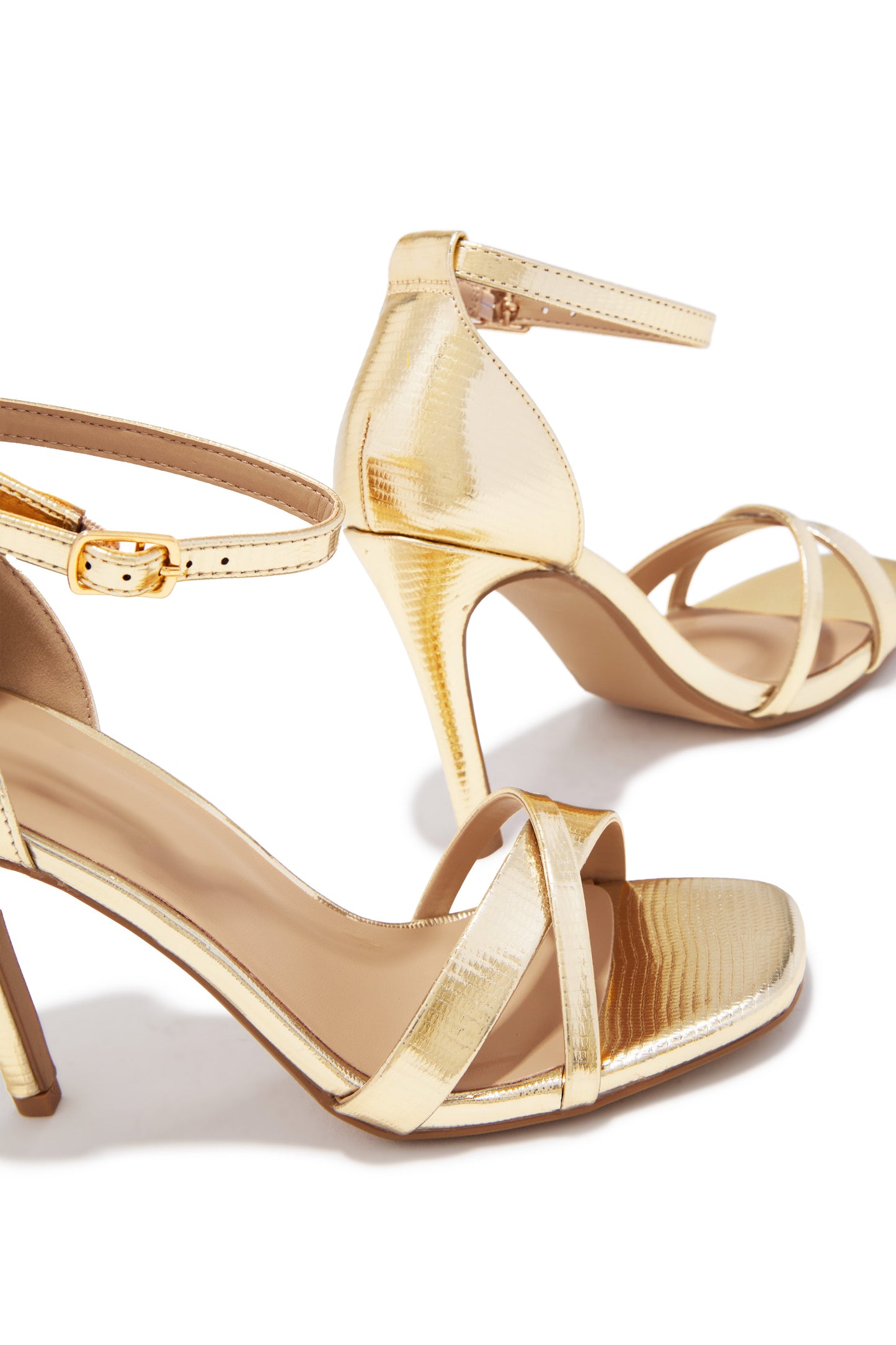 Khloe Single Sole Heels - Gold