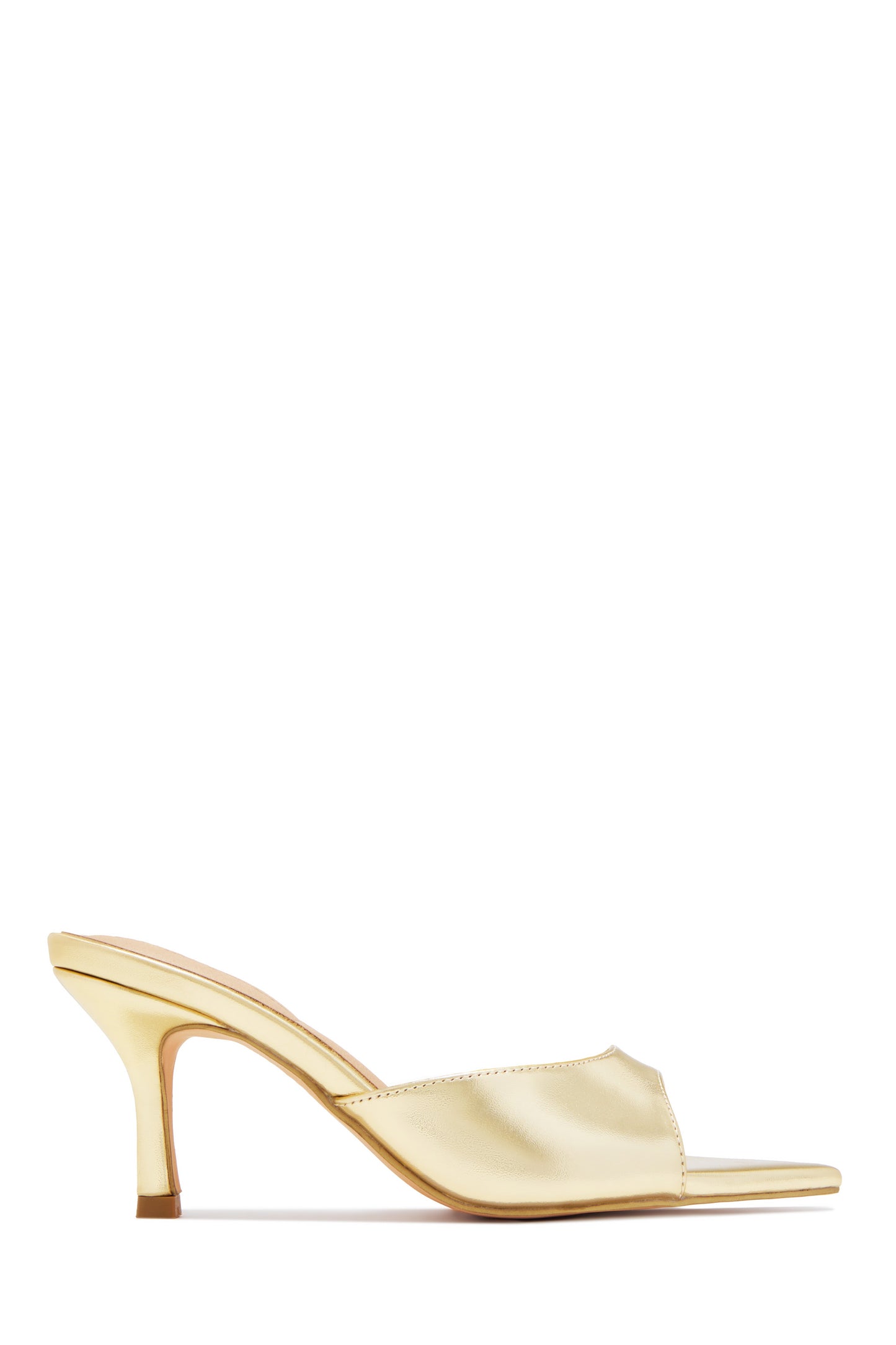 Annayely Single Sole Pointed Toe Heels - Gold