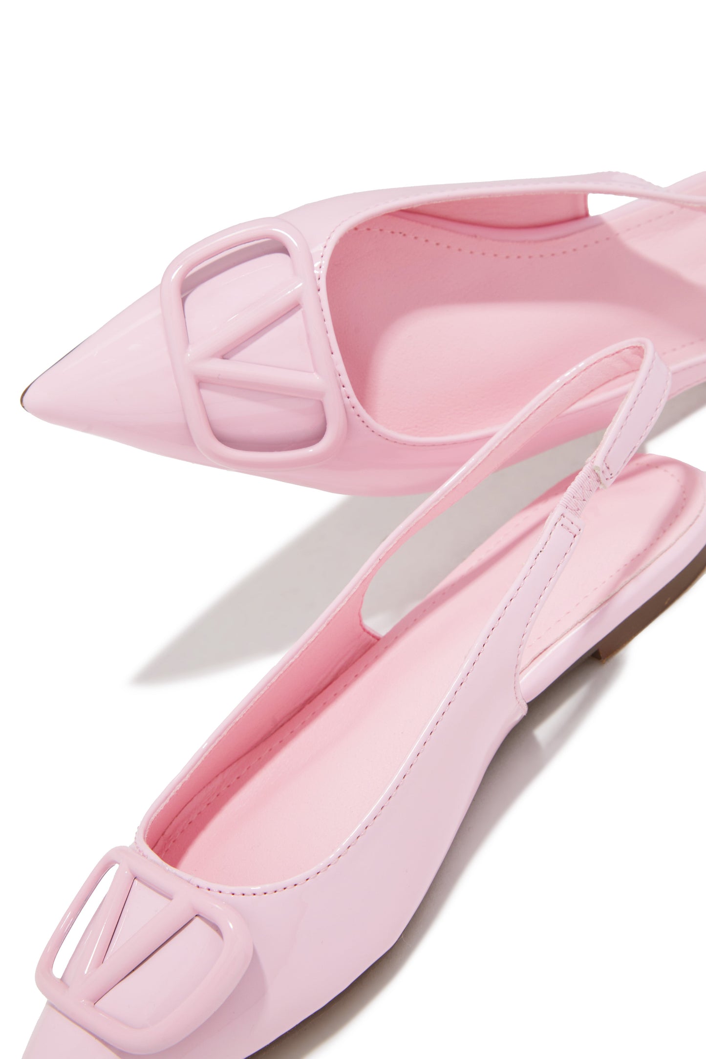 Violet Slingback Flats - Pink