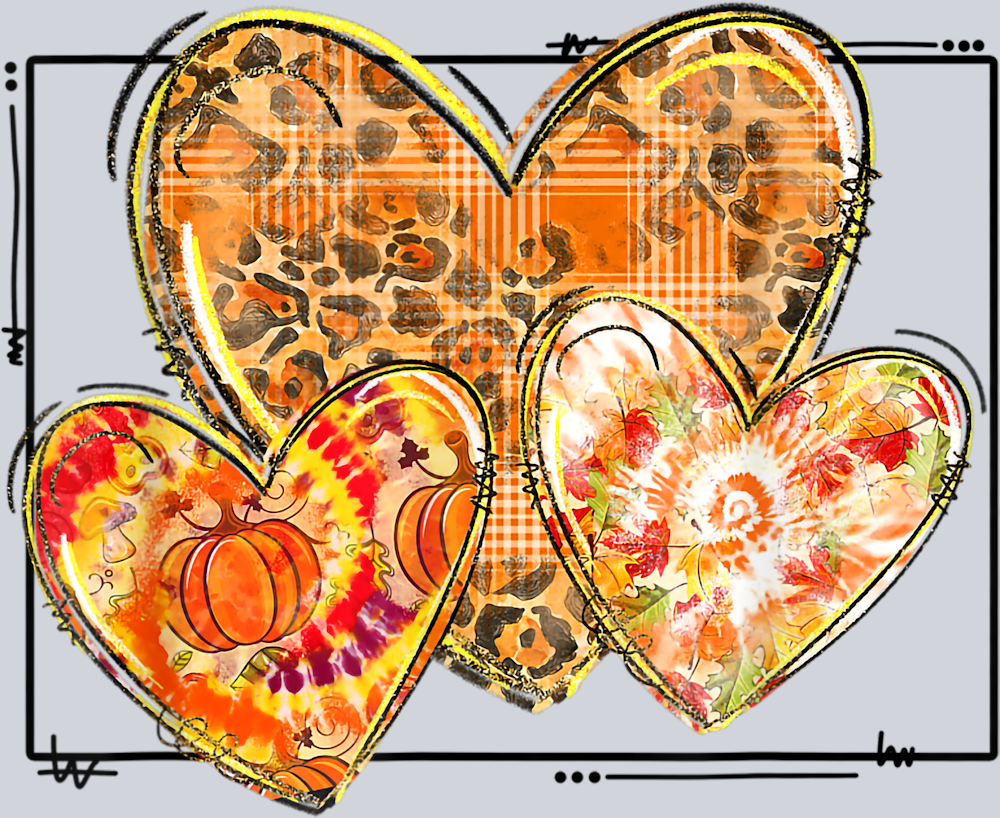 Autumn Hearts 3 - STK00334 (DTF Transfers)