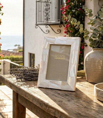 Mother Of Pearl Picture Frame, 4"x 6"