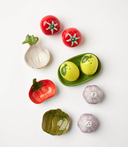 Garlic Salt And Pepper Shaker Set
