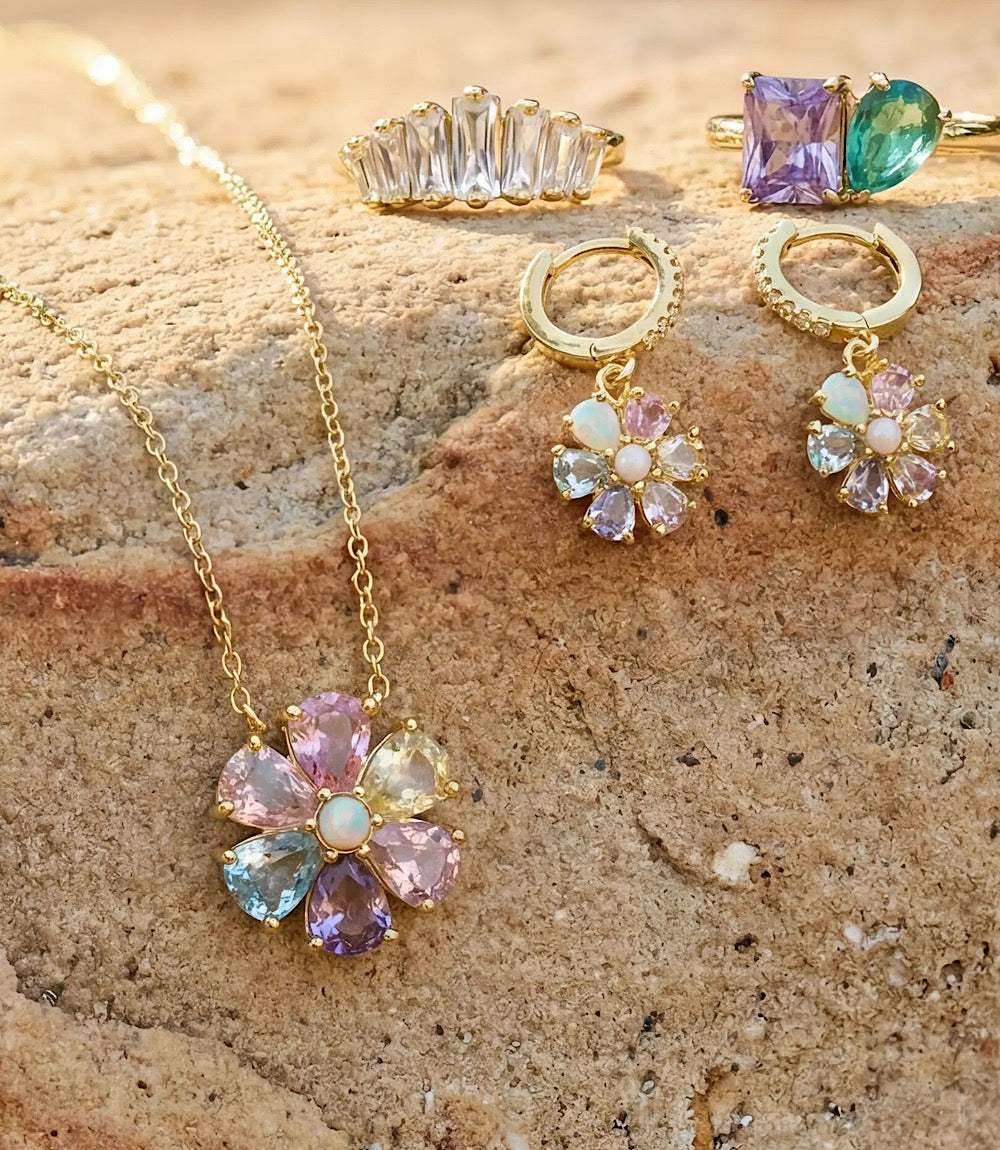 Crystal Pinwheel Necklace