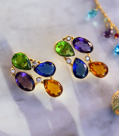 Organic Shape Gemstone Earrings