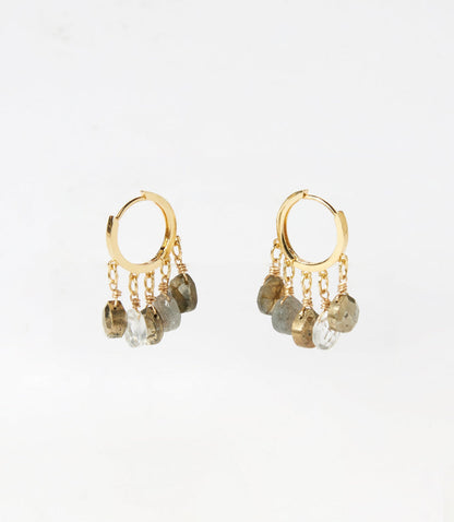 Gemstone Huggie Earrings
