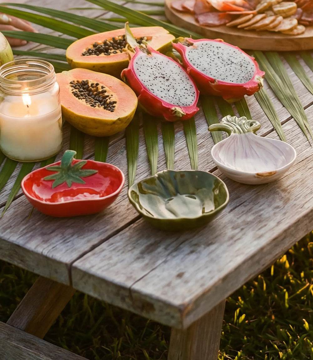 Garden Vegetable Tidbit Dishes, Set Of 3