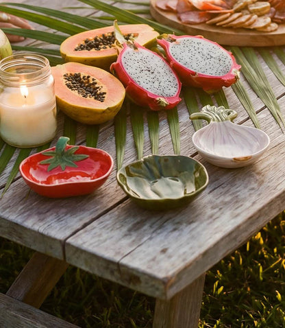 Garden Vegetable Tidbit Dishes, Set Of 3