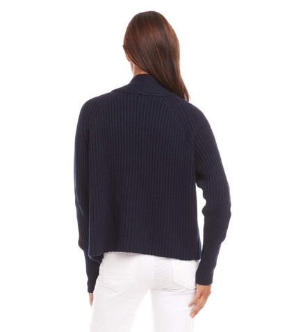 Cropped Open Front Cardigan Sweater