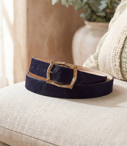 Streets Ahead Calf Hair Antique Buckle Belt