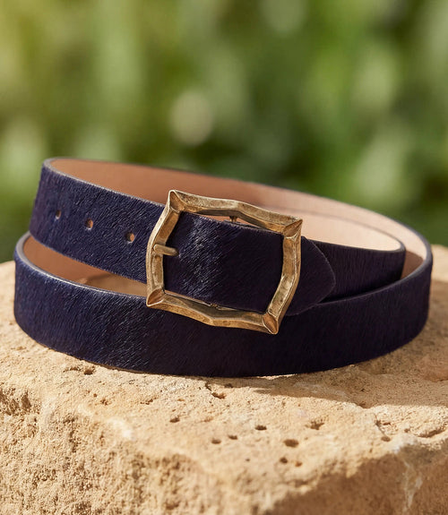 Streets Ahead Calf Hair Antique Buckle Belt
