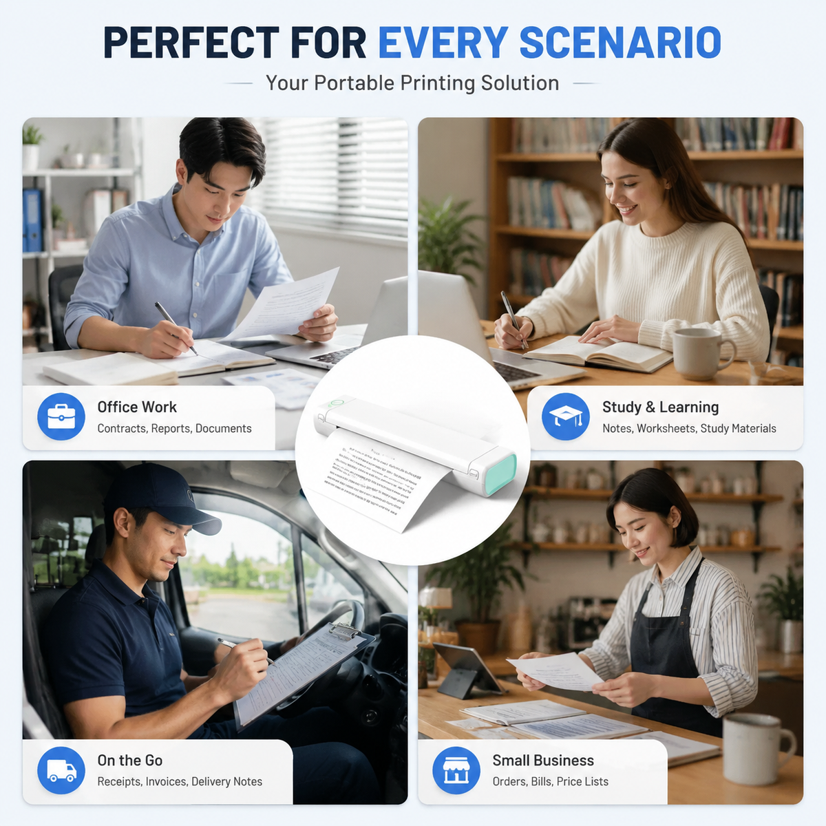 🔥🔥Portable Printer Wireless, Compatible With Phone & Laptop