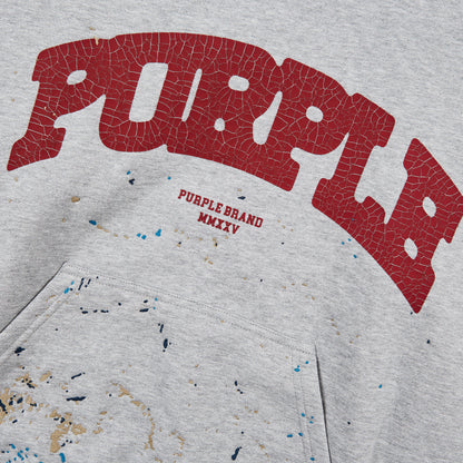 Crackle Paint Hoodie | Heather