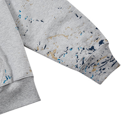 Crackle Paint Hoodie | Heather