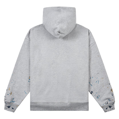 Crackle Paint Hoodie | Heather