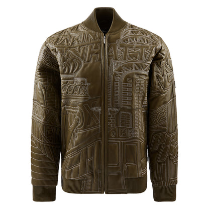 NYC Boro Quilted Jacket | Olive/Ivory