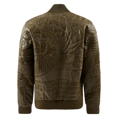 NYC Boro Quilted Jacket | Olive/Ivory