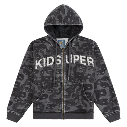 Face Camo Hoodie | Black