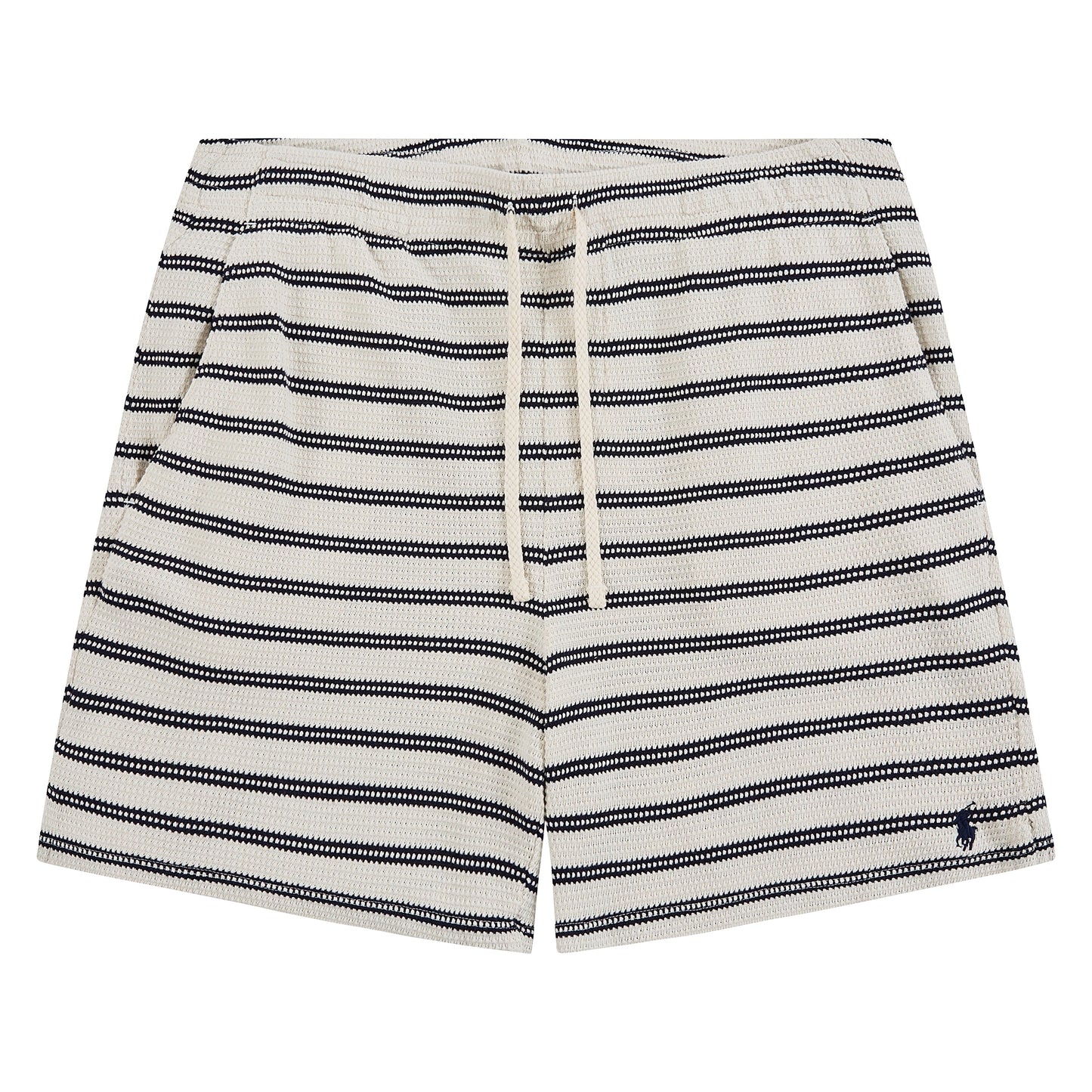 Pointelle Ribbed Short | Pale Cream/Newport Navy