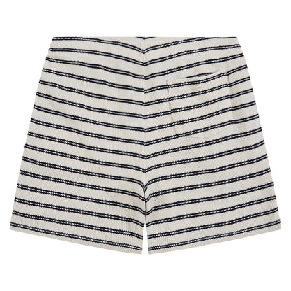 Pointelle Ribbed Short | Pale Cream/Newport Navy