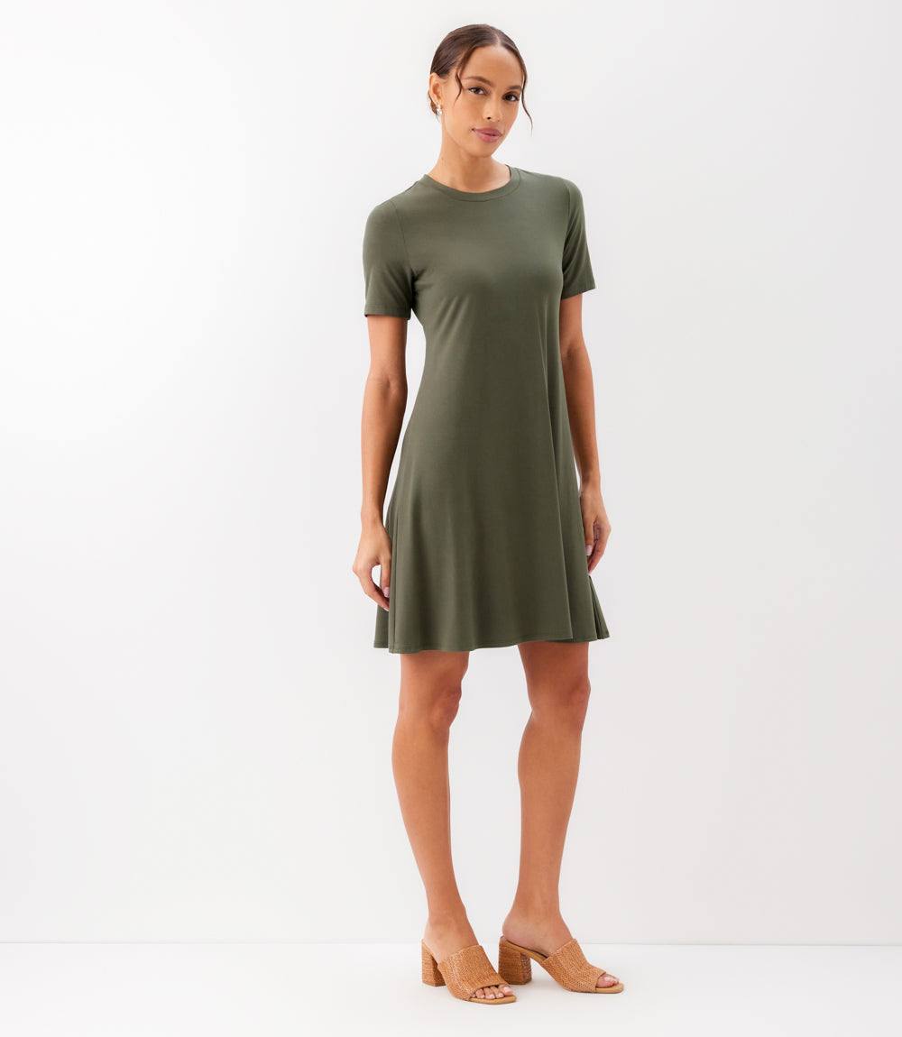 Short Sleeve A-Line Dress