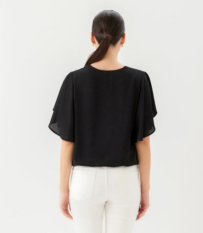 Flutter Sleeve V-Neck Top