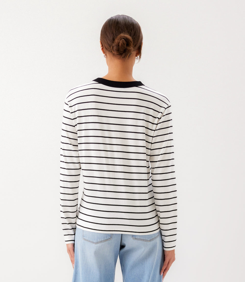 Stripe Long Sleeve Top