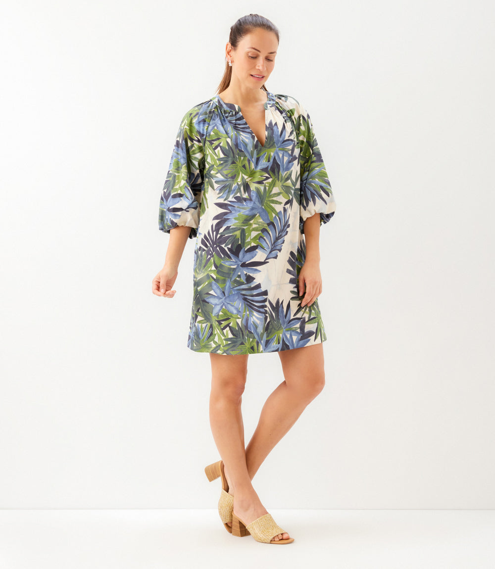 Petite Size Puff Sleeve Peasant Dress
