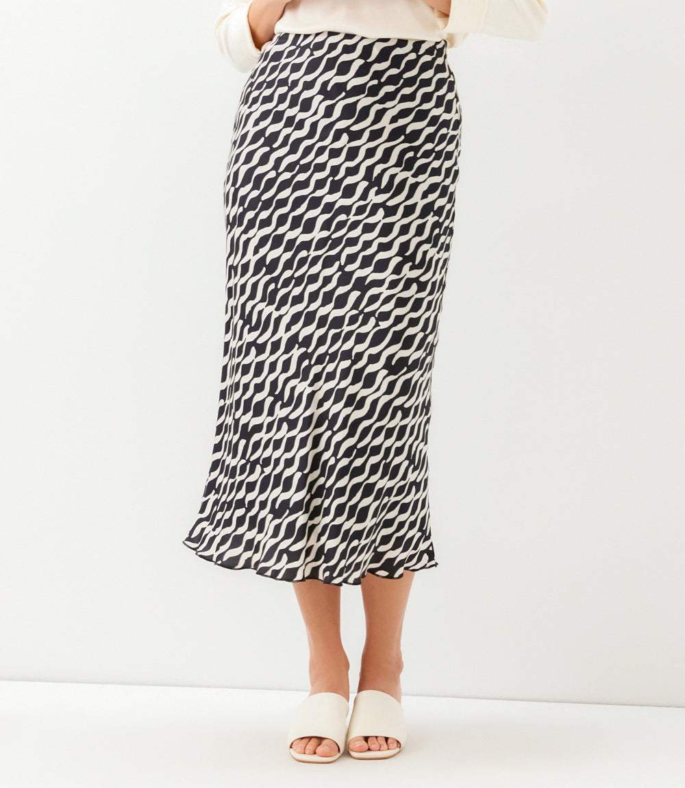 Satin Bias Cut Skirt