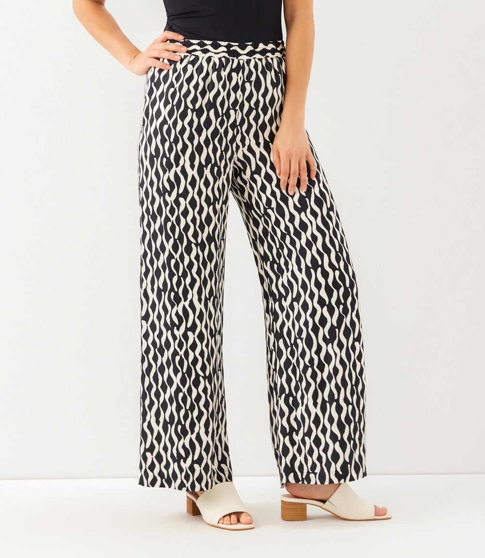 Satin Wide-Leg Pants