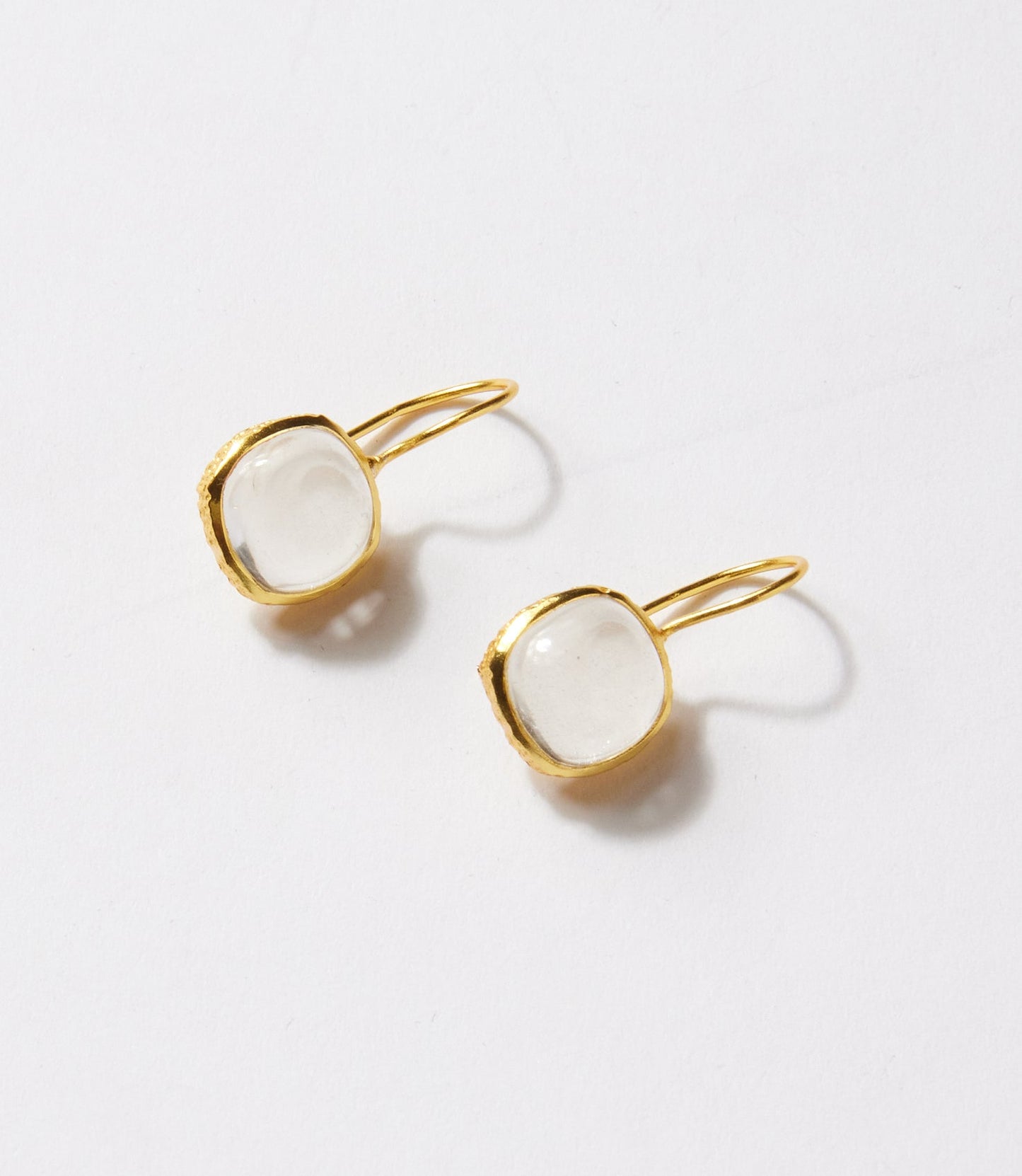 Gemstone Bezel Drop Earrings