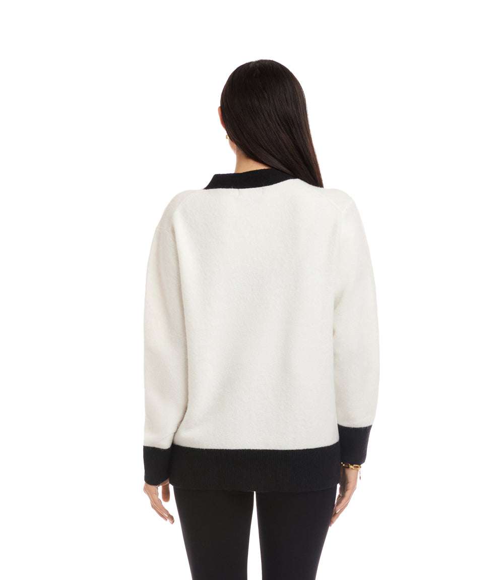 Colorblock Cardigan Sweater
