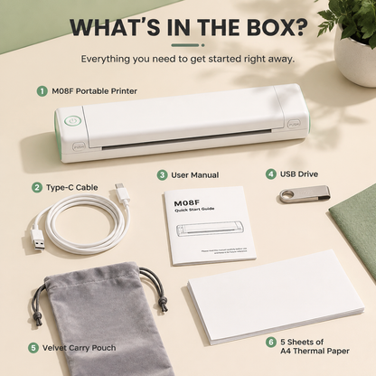 🔥🔥Portable Printer Wireless, Compatible With Phone & Laptop