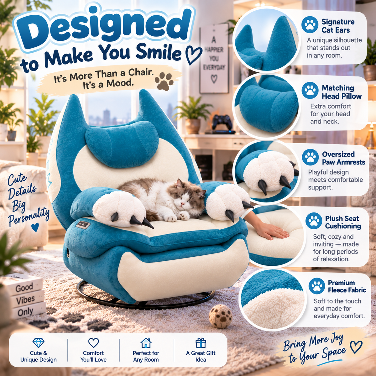 🎧Fat Cat Power Recliner🎮