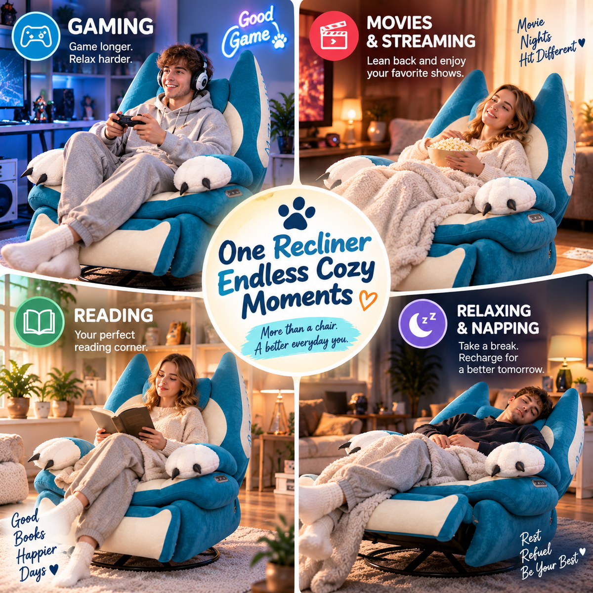 🎧Fat Cat Power Recliner🎮