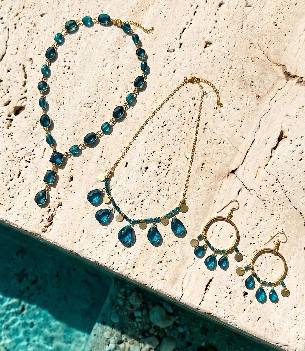 Teal Topaz Statement Necklace