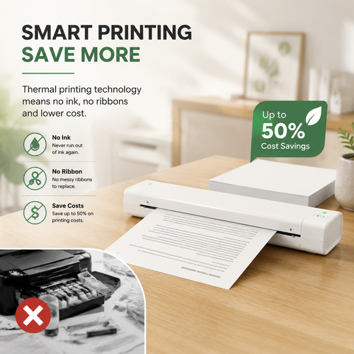 🔥🔥Portable Printer Wireless, Compatible With Phone & Laptop