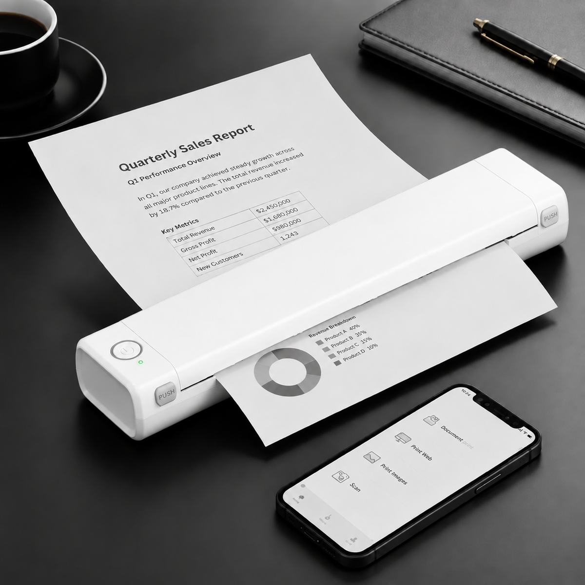 🔥🔥Portable Printer Wireless, Compatible With Phone & Laptop