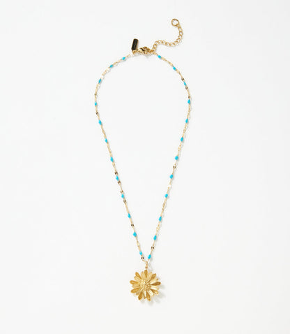 Beaded Sunflower Necklace