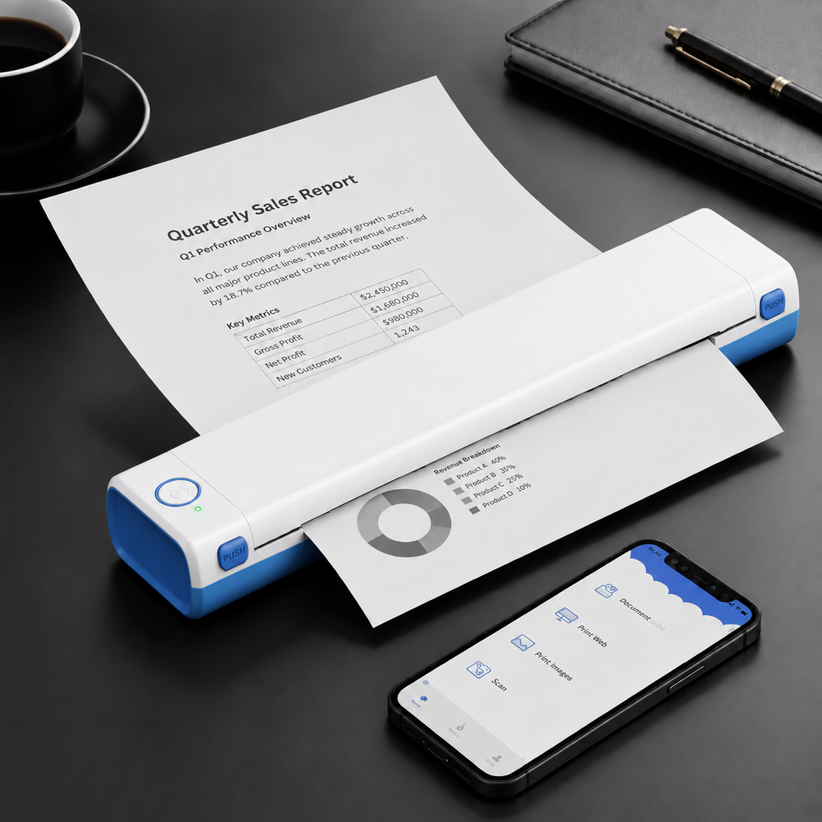 🔥🔥Portable Printer Wireless, Compatible With Phone & Laptop