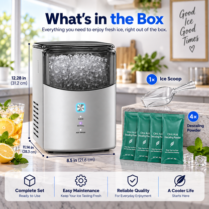 Pearl L1 Max Countertop Nugget Ice Maker – Fast, Chewable Ice in Minutes