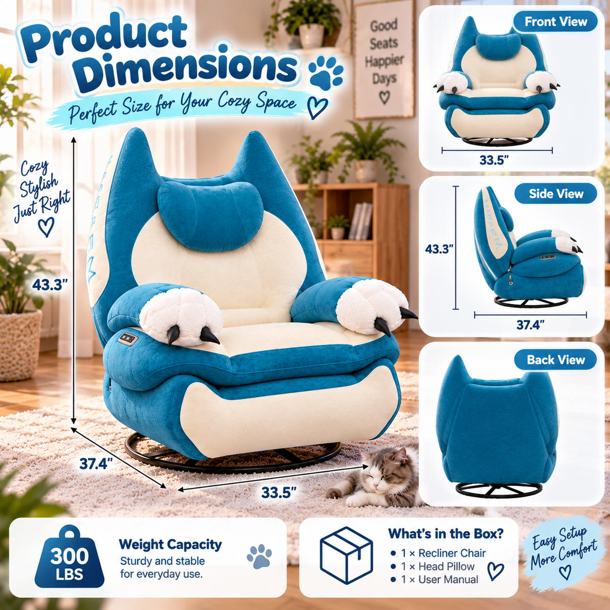 🎧Fat Cat Power Recliner🎮