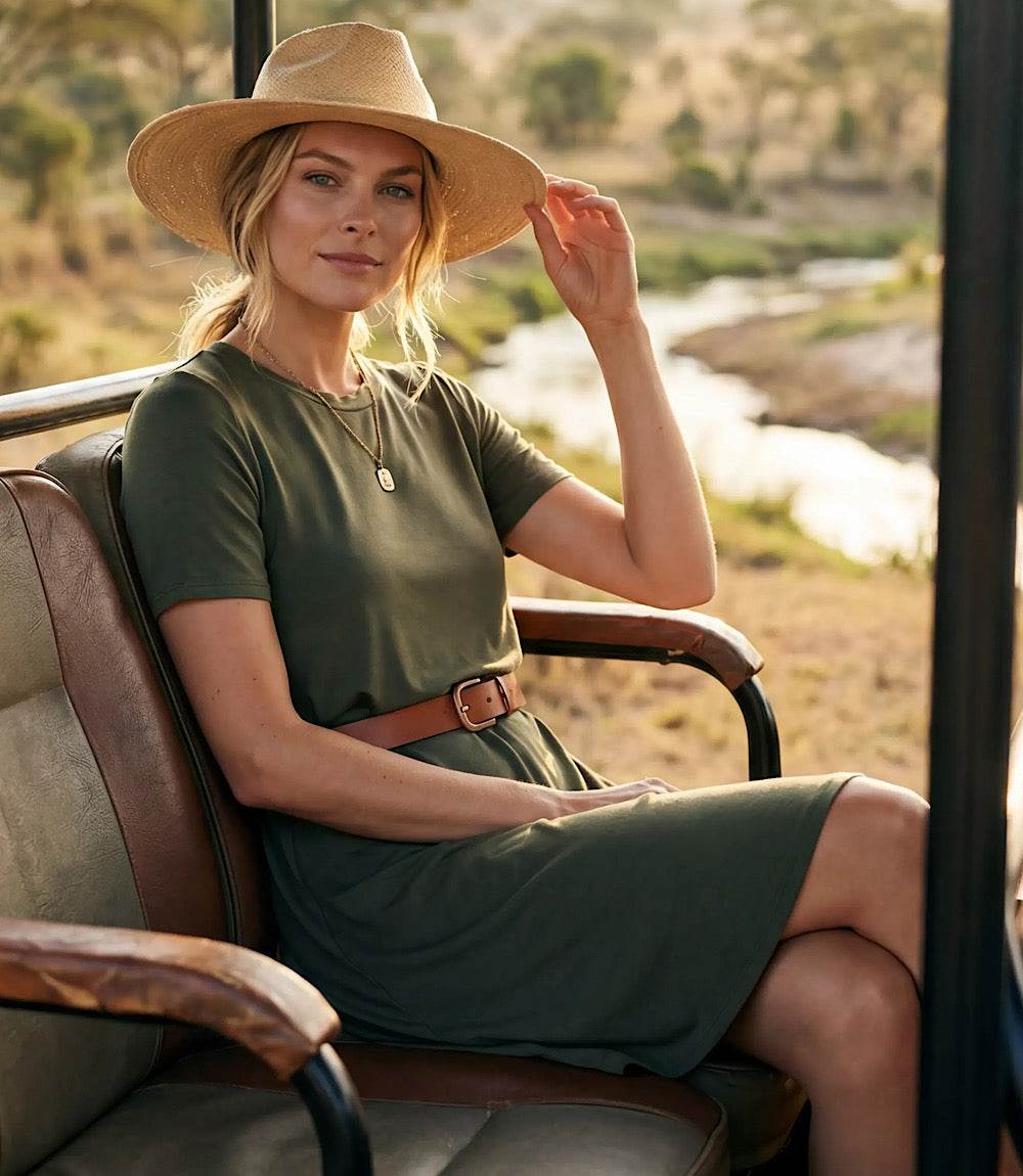 Short Sleeve A-Line Dress