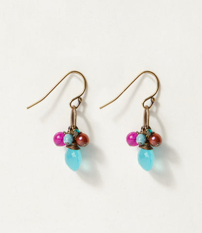 Czech Glass Cluster Earrings